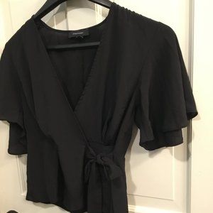 Black Flowy Arm Wrap Shirt size 8